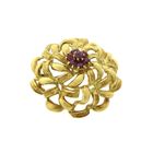 Image 3 of Antique gold brooch with ruby