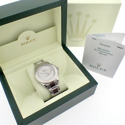 Image 2 of Rolex Yachtmaster 16622; Men's watch with platinum bezel/dial