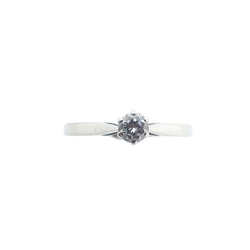 Image 9 of White gold solitaire ring with 0.22 ct diamond.