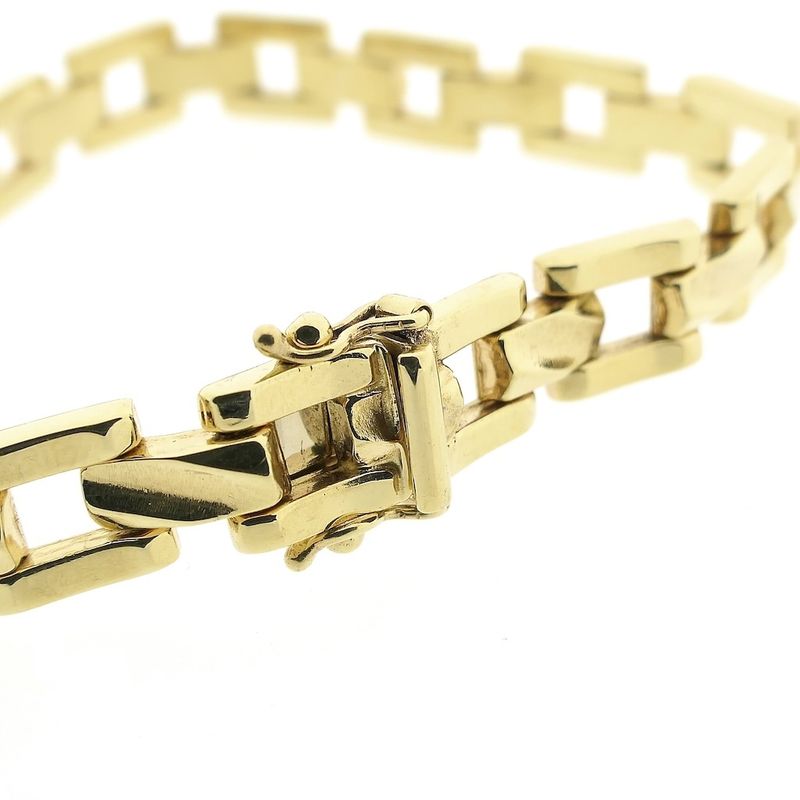 Image 3 of Gold Bismarck link bracelet | 18.5 cm