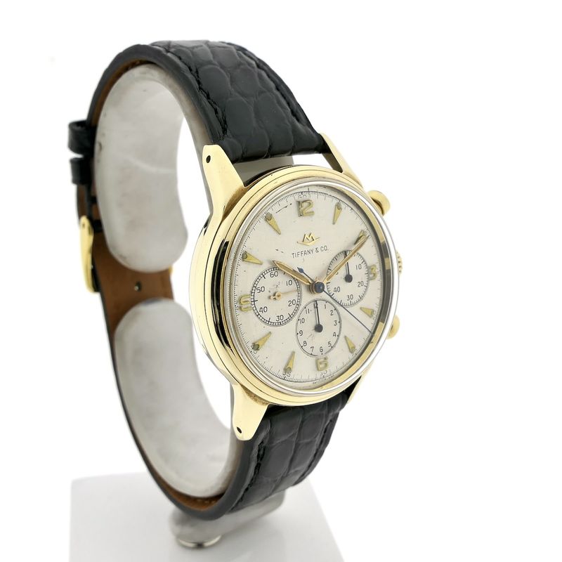 Image 3 of Movado 'Tiffany & Co' M95 Chronograph 49058; Vintage 14k gold men's watch
