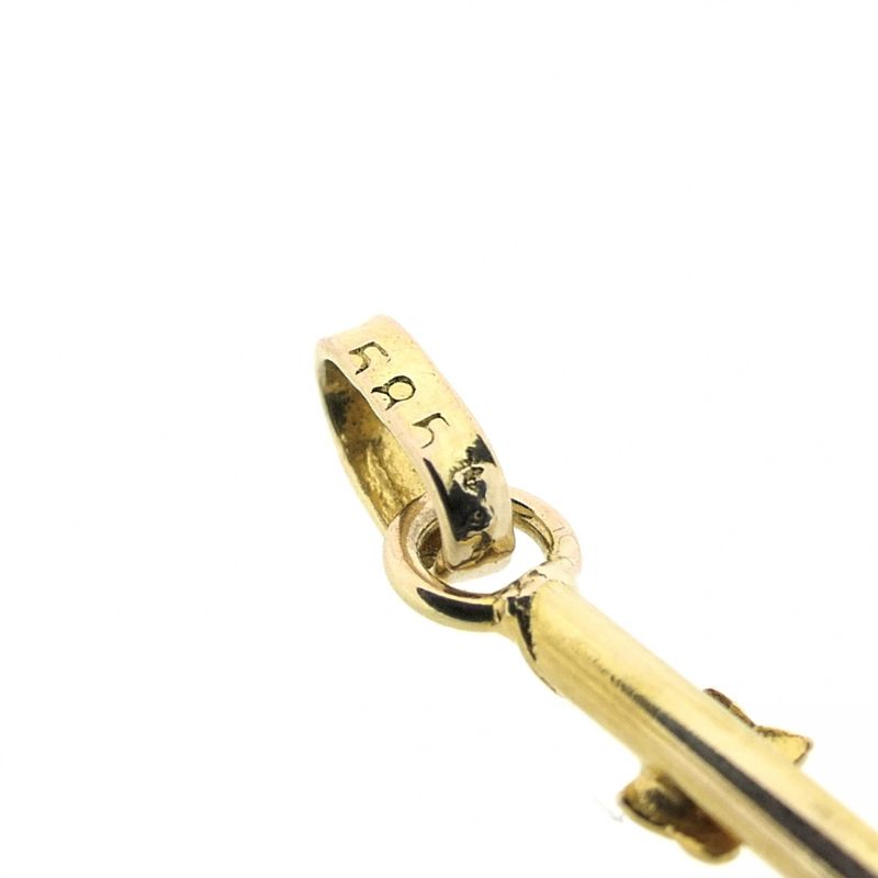 Image 4 of Gold pendant of a cross with corpus; INRI