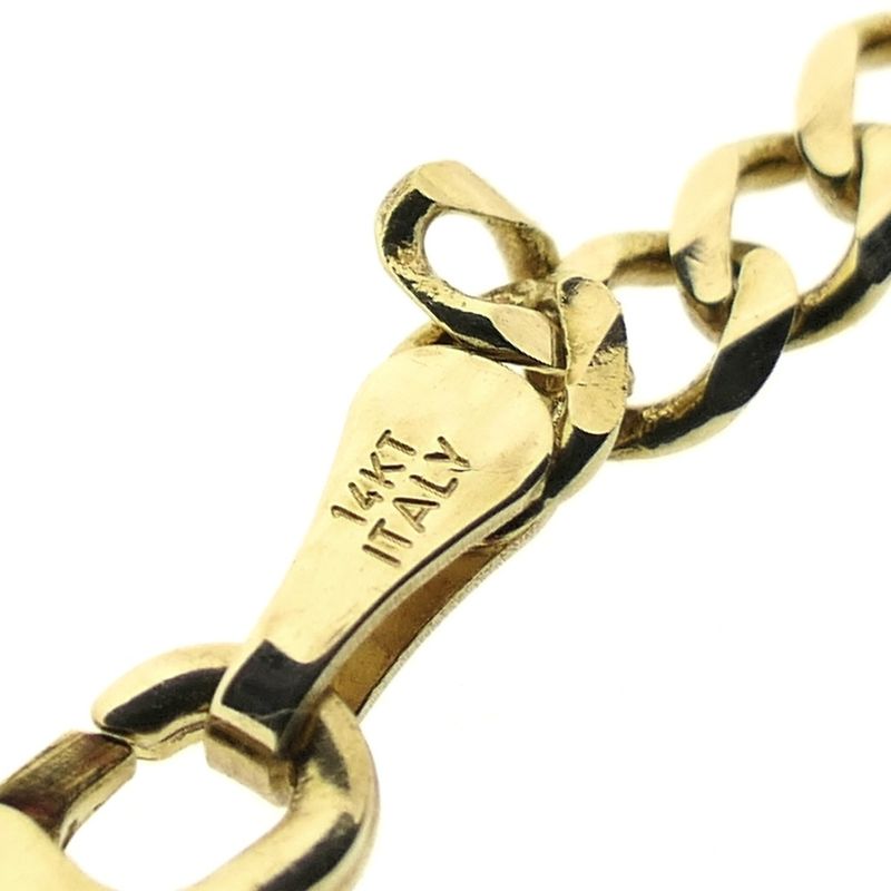 Image 6 of Gold flat gourmet link chain | 46.5 cm