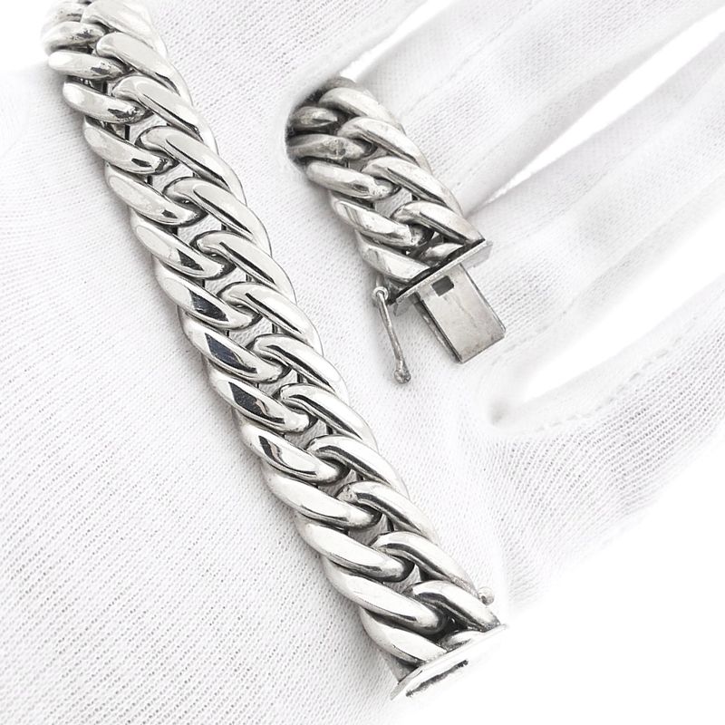 Image 8 of Solid Silver Gourmet Link Bracelet