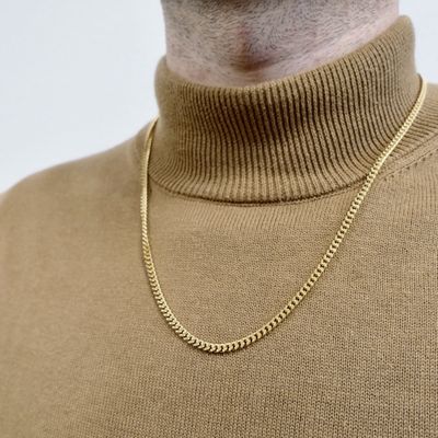 Sturdy gold gourmet link chain | 56 cm Image 2 of Sturdy gold gourmet link chain | 56 cm