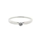 Image 8 of White Gold Solitaire Ring; Diamond 0.04 ct.; 14 Karat; Size 16.75