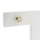 Image 4 of Gold solitaire stud earrings with diamond; 0.32 ct.