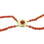 Image 4 of Red coral bead choker with gold clasp; Antique | 35.5 cm