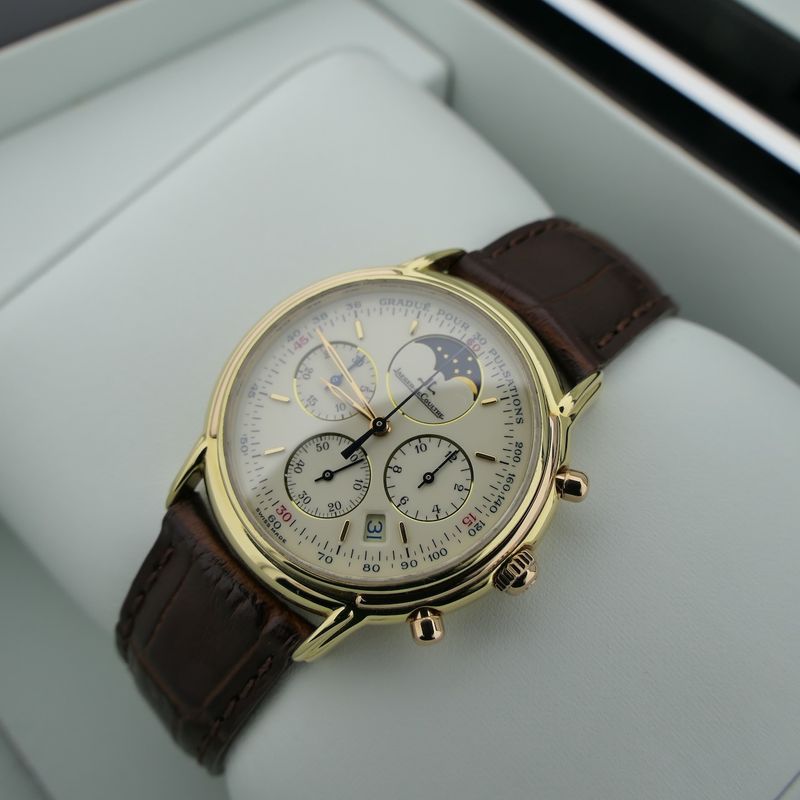Image 15 of Jaeger-LeCoultre Odysseus 165.7.3; 18k gold chronograph watch with moon phase