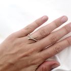 Image 9 of Gold ring with zirconia stones