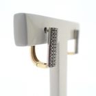 Image 4 of Gold stud earrings with pavé set with diamonds