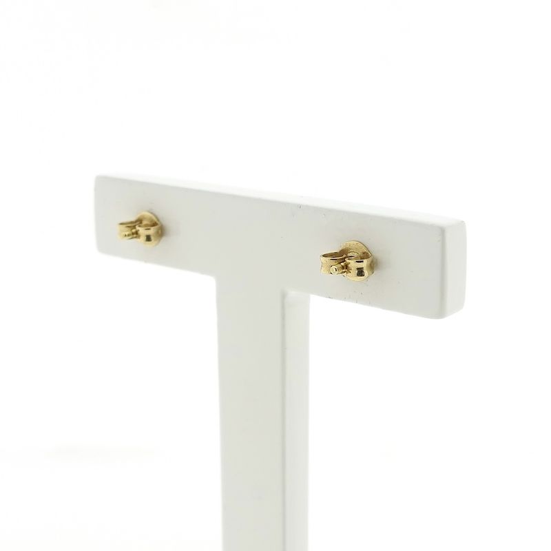 Image 4 of Gold stud earrings with zirconia