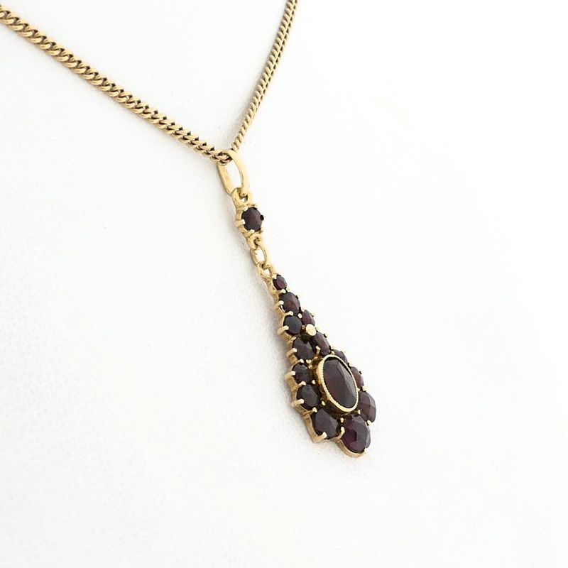 Image 8 of Golden Pendant with Garnet