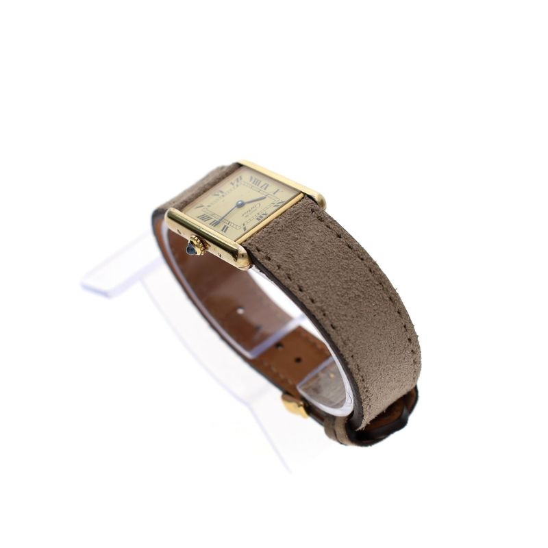 Image 8 of Cartier Tank Vermeil 'Large' 590005; Vintage Unisex Watch