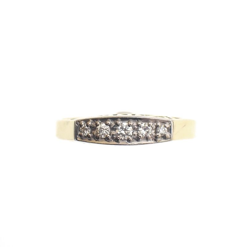 Image 3 of Two-tone gold ring with diamond | 0.15 ct