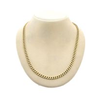 Gold gourmet link chain | 52 cm