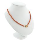 Image 3 of Red coral bead necklace with gold clasp; Antique | 46.5 cm