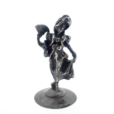 Image 2 of Vintage silver statuette of a dancing lady