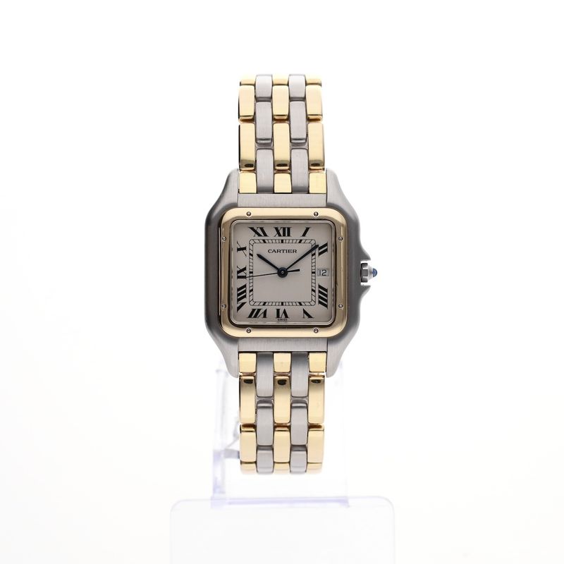 Image 24 of Cartier Panthère '3 Row' Large/Jumbo 183957; 18ct. Gold/steel watch