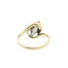 Afbeelding 4 van Gouden ring met parel en diamanten; 0,07 ct.