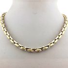 Image 1 of Two-tone gold fantasy link necklace | 41 cm