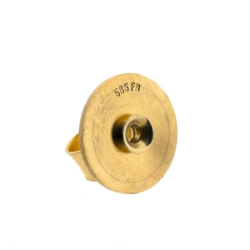 Image 6 of Gold stud earrings with cultured pearl