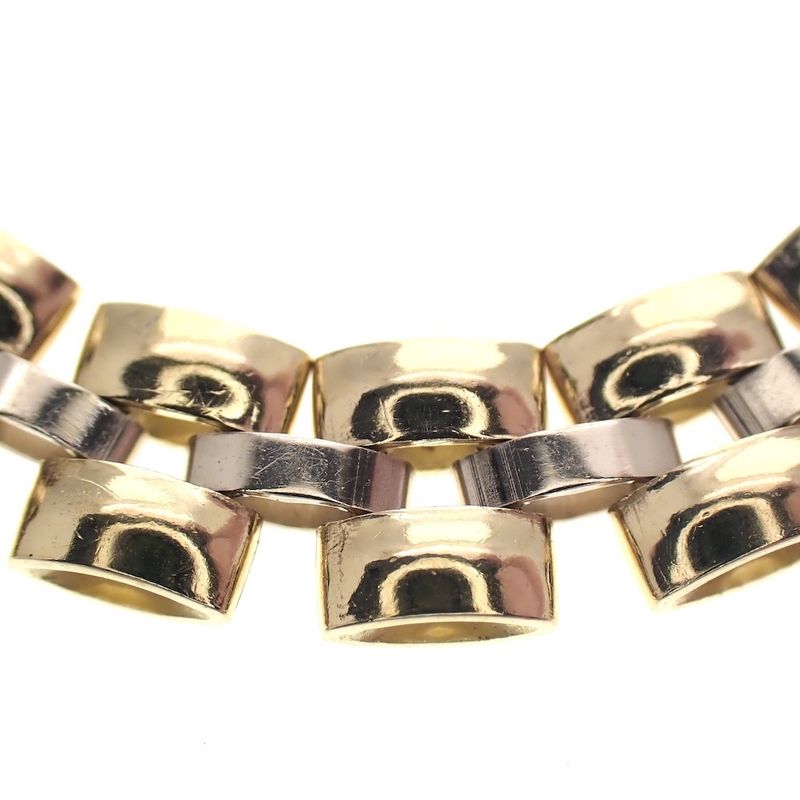 Image 6 of Two-tone gold Bismarck link bracelet | 19 cm