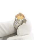 Image 9 of Silver ring with clear zirconia