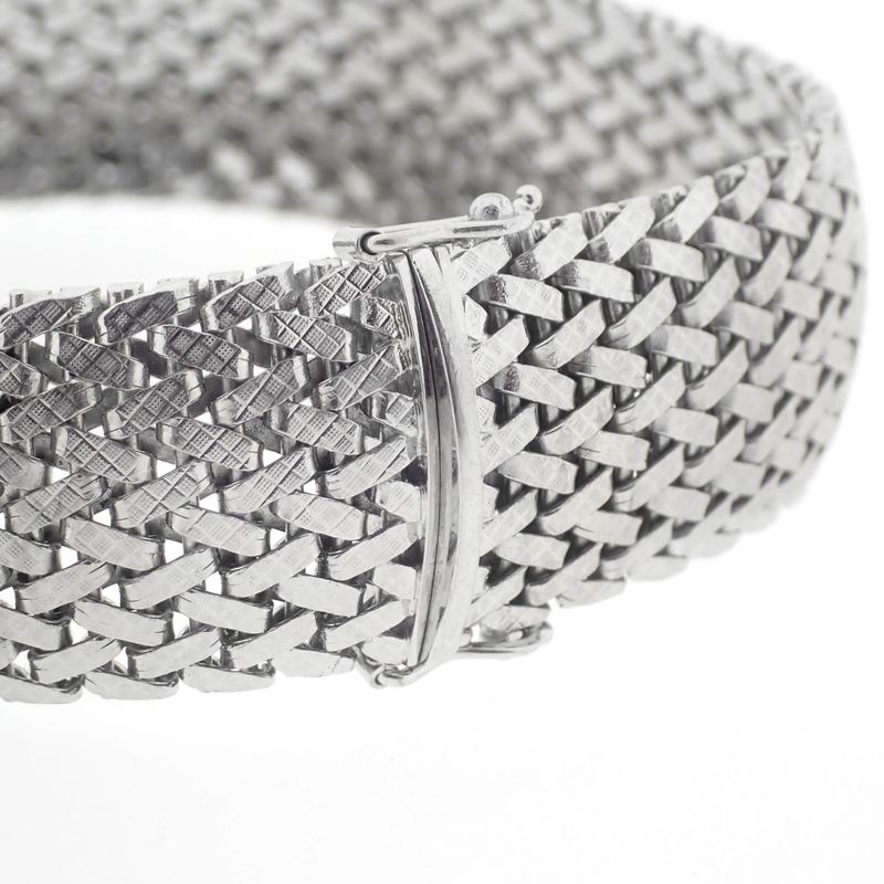 Image 6 of Vintage wide white gold bracelet