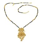 Image 3 of 22-carat gold Indian necklace with onyx stones | 50-60 cm