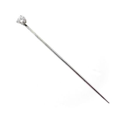 Image 1 of White gold lapel pin, tie pin | Diamond 0.16 ct.