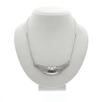 Silver necklace with fixed pendant | 43 cm