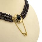 Image 8 of Antique garnet bead necklace with gold decorative clasp