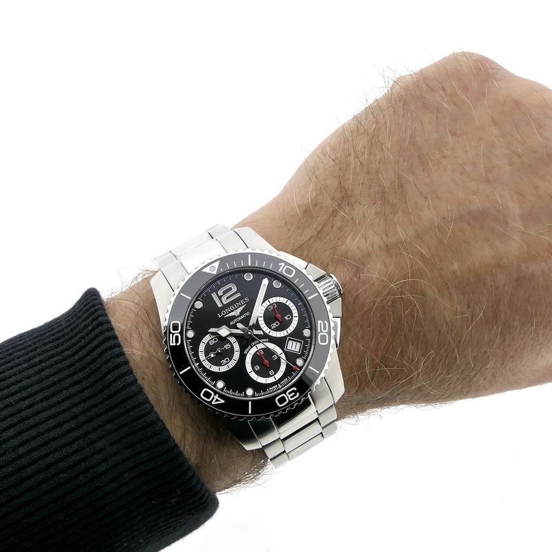 Image 15 of Longines Hydro Conquest L3.783.4; Automatic chronograph men's watch