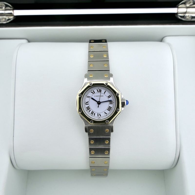 Image 13 of Cartier Santos Octagon Automatic; 18k gold/steel women's watch