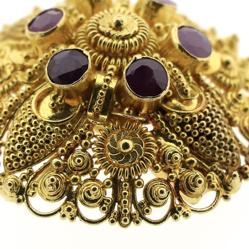 Image 3 of 22 carat gold oriental pendant/brooch with ruby