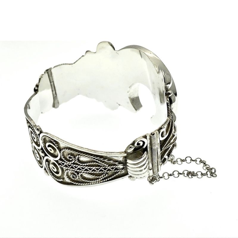 Image 4 of Silver wide bohemian bracelet | Ø 63 mm