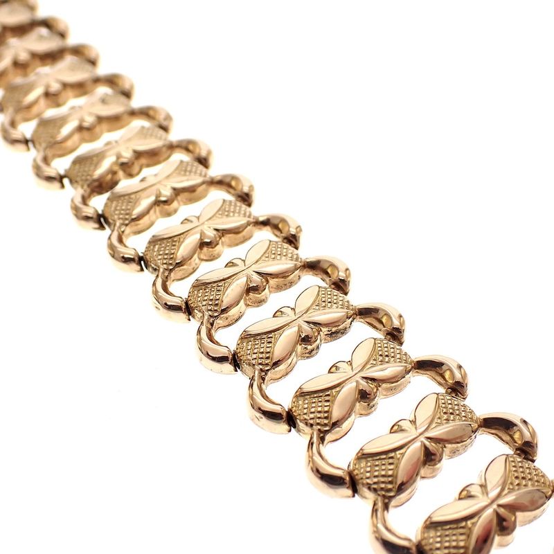 Image 3 of Fantasy gold link bracelet; 18 cm