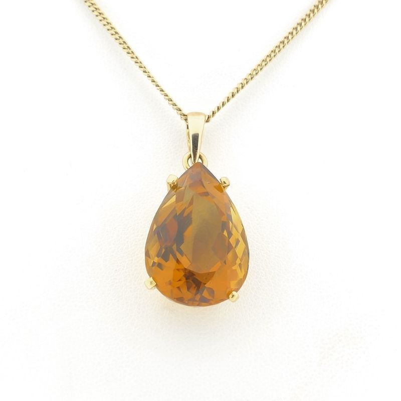 Image 6 of Gold pendant with citrine
