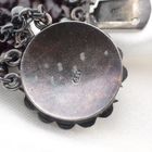 Image 6 of Garnet bead bracelet with silver clasp; Antique | Small size! Ø 49 mm