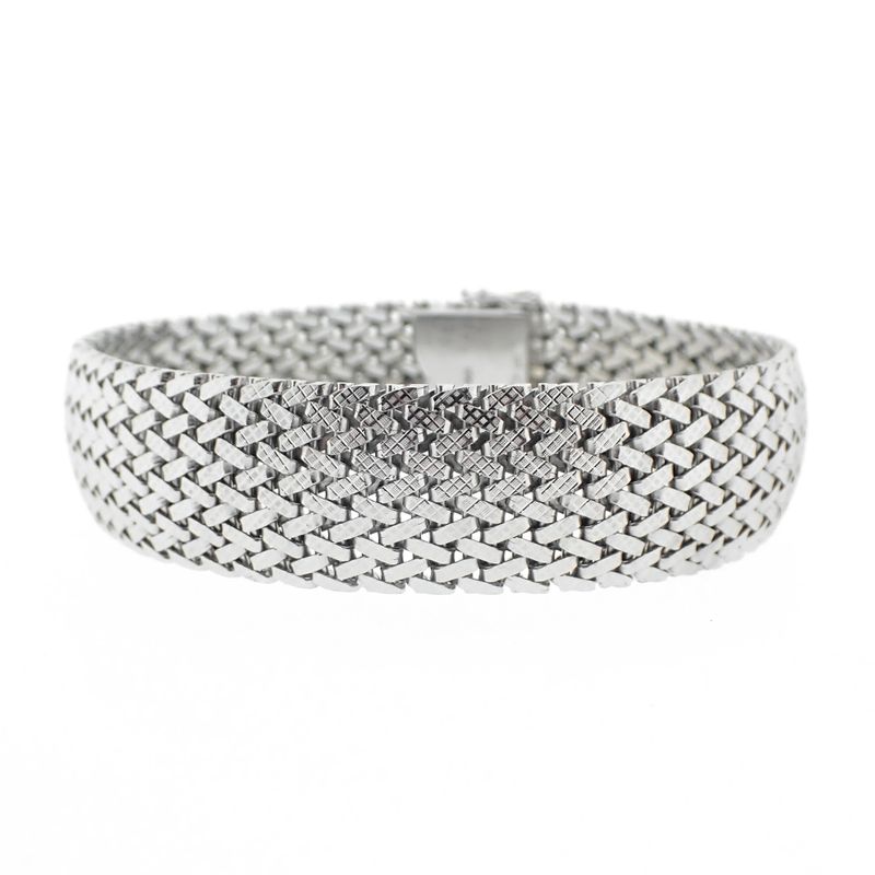 Image 3 of Vintage wide white gold bracelet