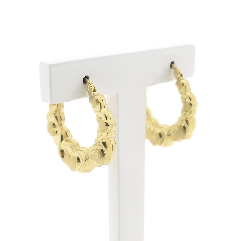 Image 3 of Arpas gold earrings with hearts; Ø 25.0 mm