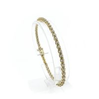 18K gold tennis bracelet with diamond; 1.06 ct. | 18.5 cm