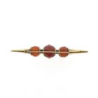 Image 4 of Vintage gold brooch with carnelian