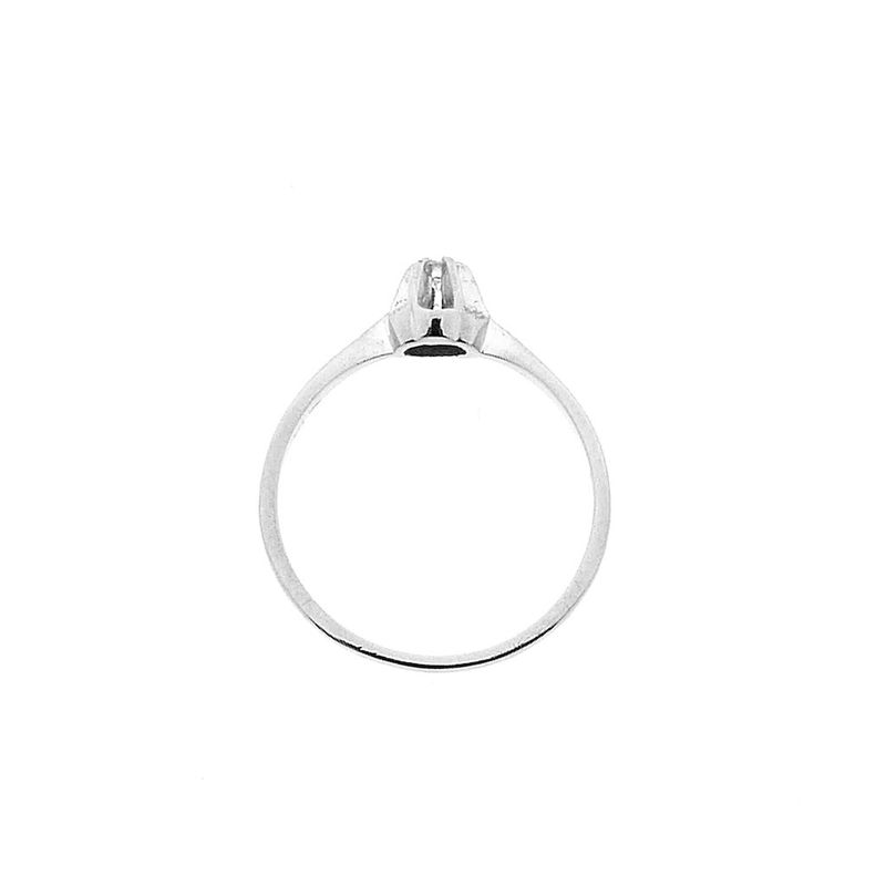 Image 4 of White gold solitaire ring with diamond | 0.05 ct.