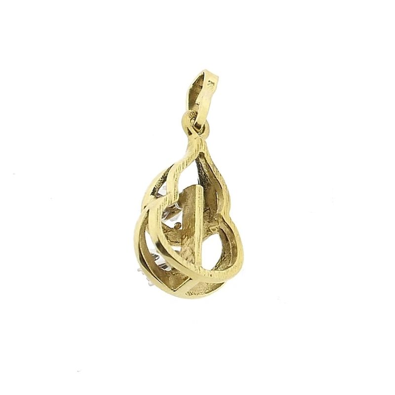 Image 5 of Golden fantasy pendant with diamond | 0.01 ct.
