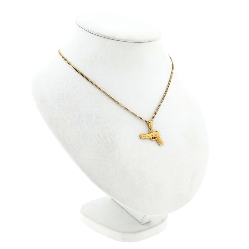 Image 5 of 18K Gold Pistol Pendant