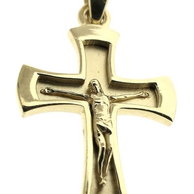 Gold pendant of a cross with corpus Image 2 of Gold pendant of a cross with corpus