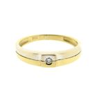 Image 3 of Two-tone gold ring with diamond; 0.02 ct.
