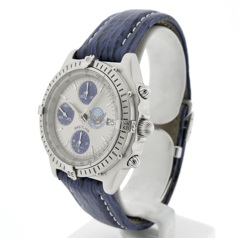 Image 2 of Breitling Chronomat 'Blue Impulse' Chronograph; Limited edition men's watch